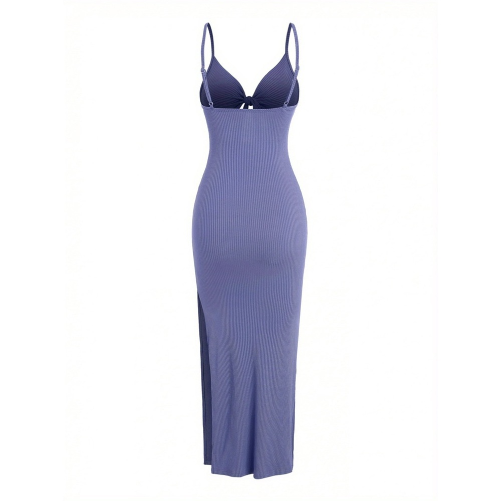 NWOT Vibrant Knot Front Cut Out Maxi Dress - Picture 3 of 7